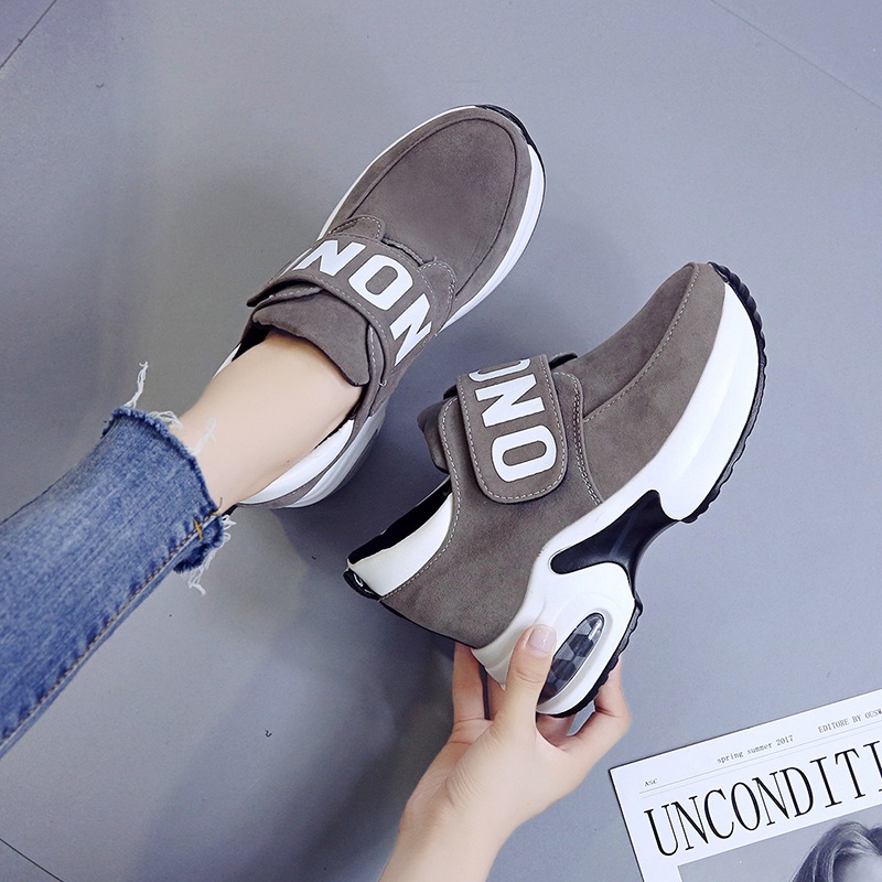 Giày Thể Thao Đế Cao Su Khóa Dán Phong Cách Hàn Quốc Thời Trang Cho Nữ