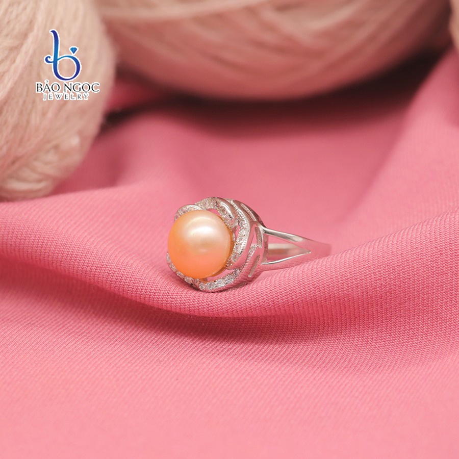 Nhẫn bạc nữ đính ngọc trai thật nuôi nước ngọt hàng thiết kế Rings N1404 - Bảo ngọc Jewelry