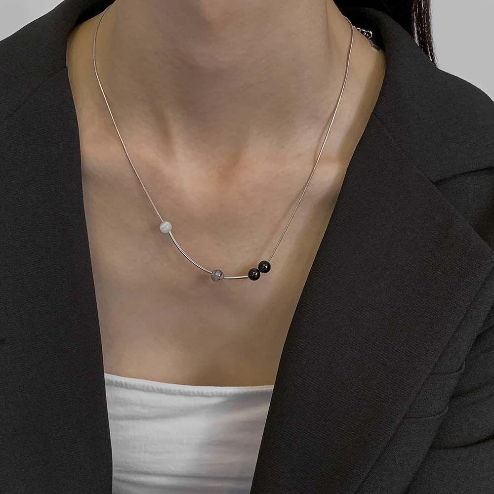 Vanes1 Dây Chuyền Phong Cách Punk Cổ Điển Cho Nữ|Vòng Cổ Choker Đính Hạt Phong Cách Hip Hop Hàn Quốc