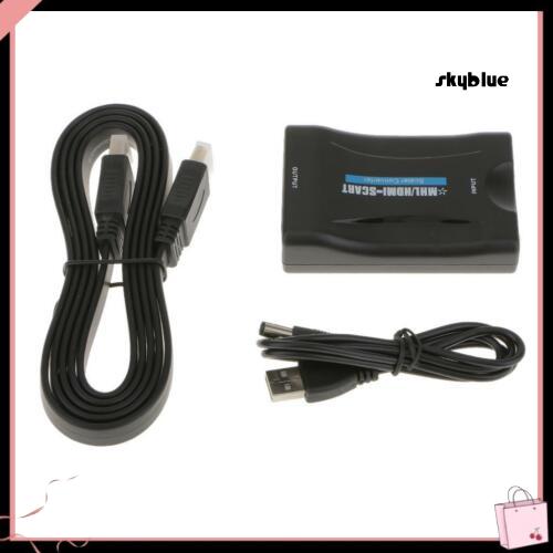 [SK]USB HDMI-compatible Male Lead to SCART Composite Video Converter Adapter with USB Cable