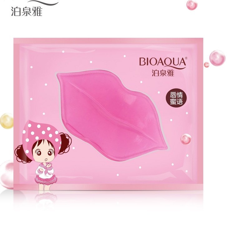 Mặt nạ môi Bioaqua Với thành phần chứa Vitamin E, Collagen, Hyaluronic Acid giúp giảm thiểu nếp nhăn môi, dưỡng ẩm | BigBuy360 - bigbuy360.vn