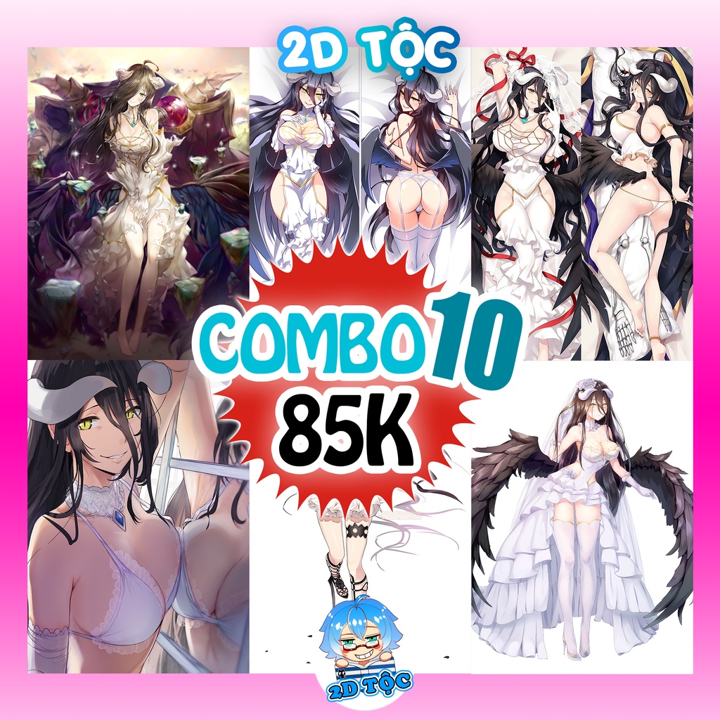 Tranh Poster A4 Dán Tường Albedo Anime Manga Overlord– Tranh treo tường dán tường Anime by 2D Tộc Shop