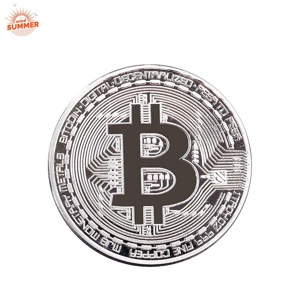 Đồng Xu Bitcoin Mạ Vàng / Bạc