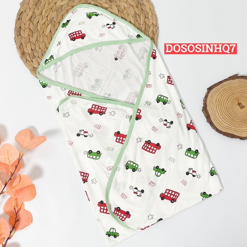 Chăn ủ sơ sinh THT vải sợi tre mềm mịn thoáng mát cho bé