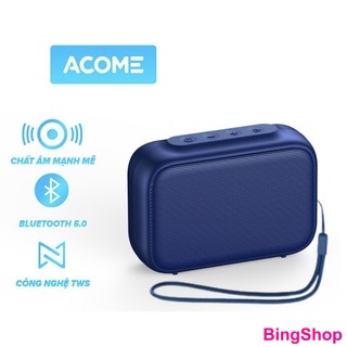 Loa Bluetooth Mini Nhỏ Gọn ACOME A1 - Công Suất 5W Hỗ Trợ TWS Ghép Đôi 2 Loa Âm Bass Trầm Chất Lượng Cao