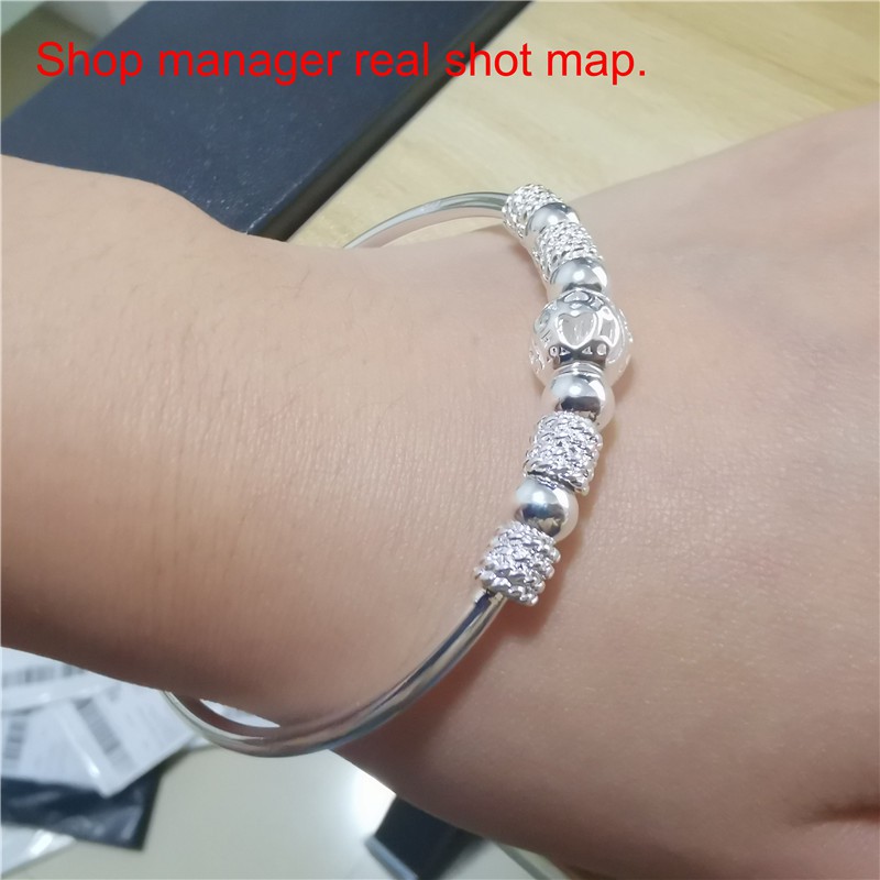 Vòng tay hạt di chuyển bạc S925 thời trang nữ