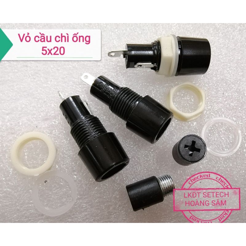 Vỏ gắn cầu chì ống 5x20mm MF528 10A 250V