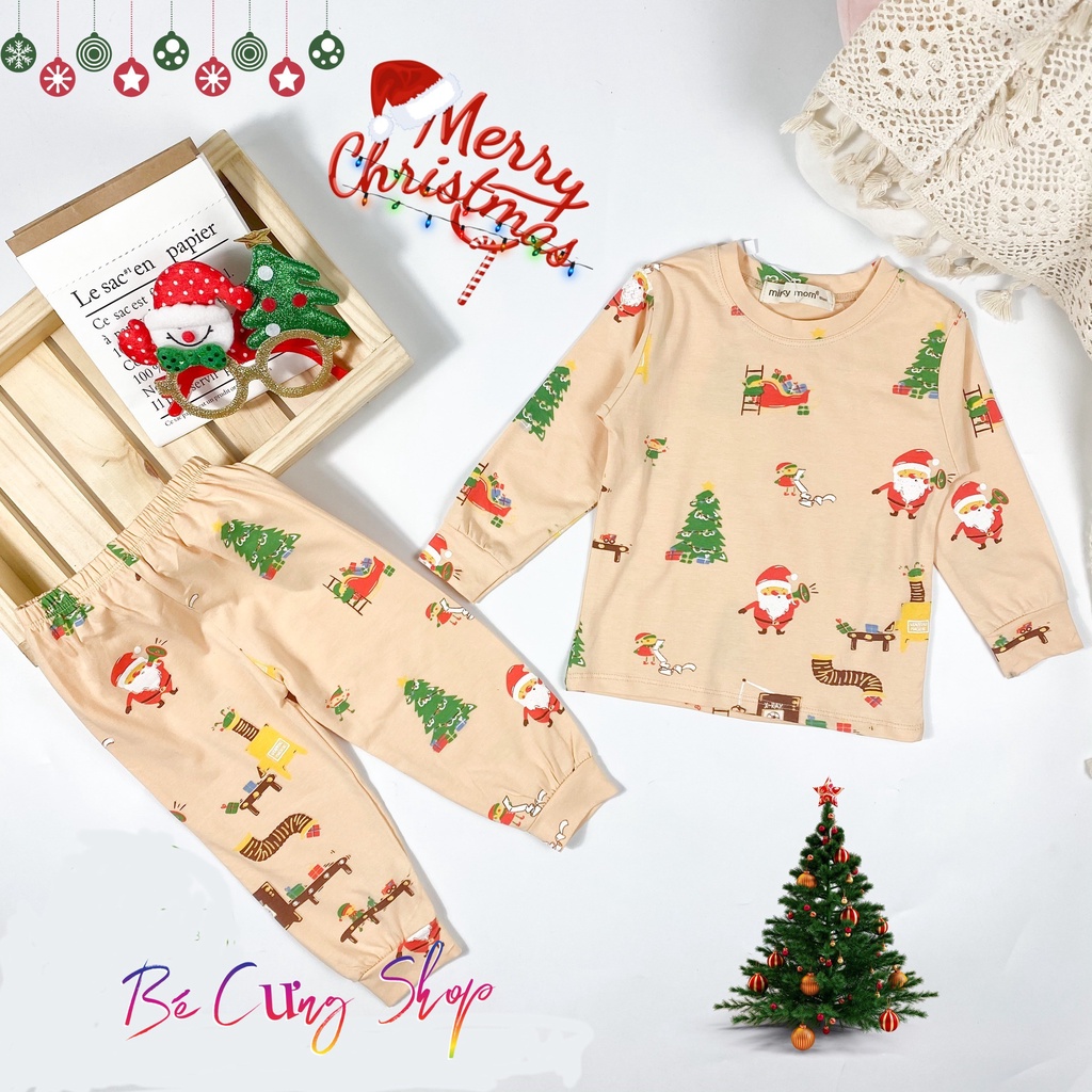 Bộ Đồ Giáng Sinh Cho Bé Trai, Bé Gái  Bộ NOEL Minky Mom Chính Hãng Cho Bé Trai Bé Gái Từ 7-16Kg