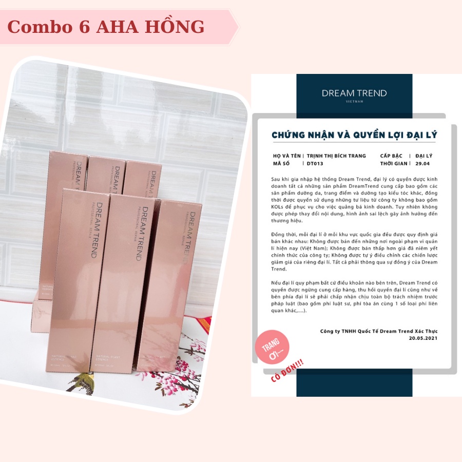 [COMBO 6 AHA HỒNG] Dream Trend tinh chất dưỡng tóc aha HỒNG