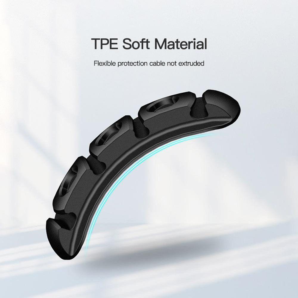Glenes Dụng Cụ Quấn Dây Cáp Sạc / Tai Nghe Bằng Silicon Linh Hoạt Sắp Xếp Gọn