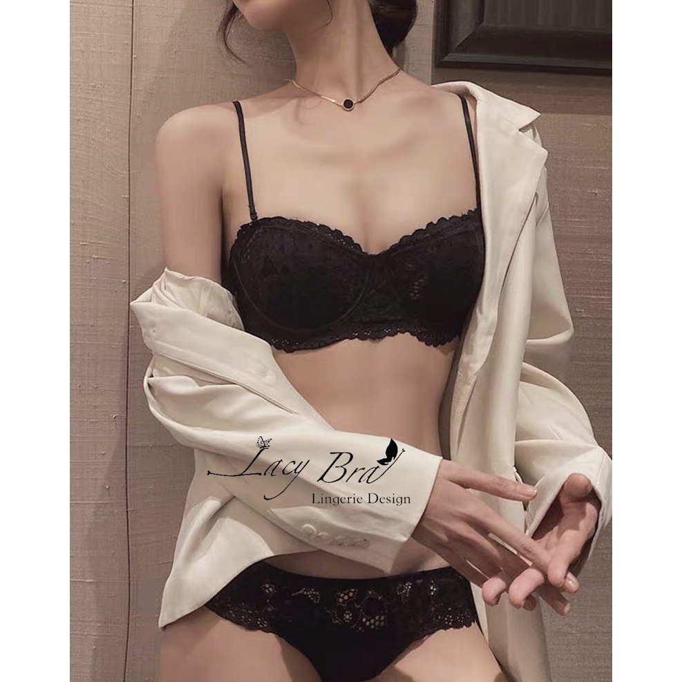 Bộ Đồ Lót Ren Mềm Có Gọng Không Đệm Lacy Bra - B26 | BigBuy360 - bigbuy360.vn