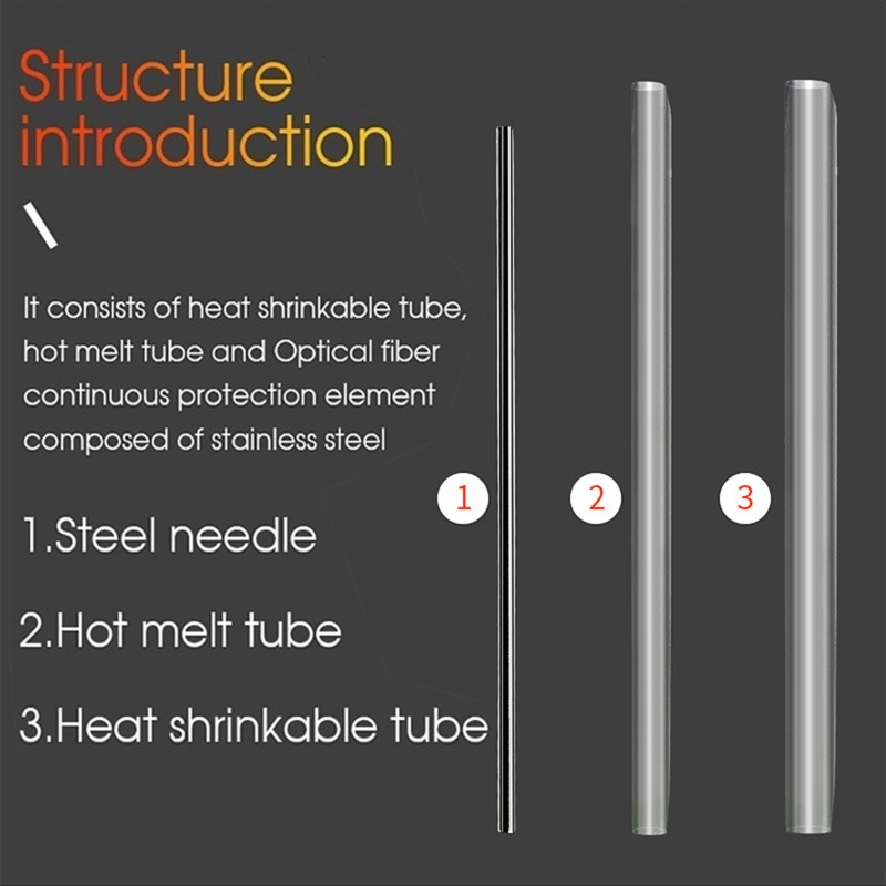 Set 100 Dây Cáp Quang 45mm 60mm Đường Kính 1.3mm Bằng Nhựa PE Cách Nhiệt