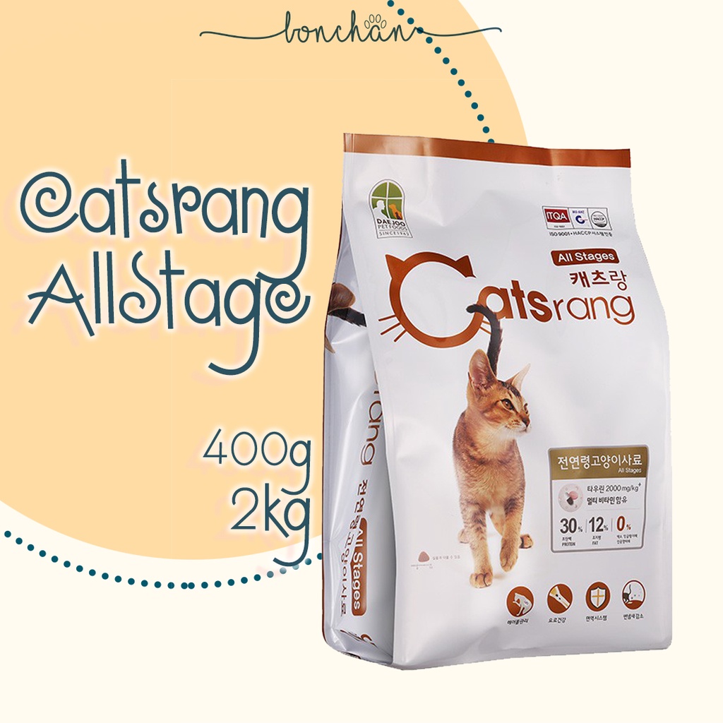 Hạt CatsRang AllStage cho mèo mọi lứa tuổi túi 400g - 2kg