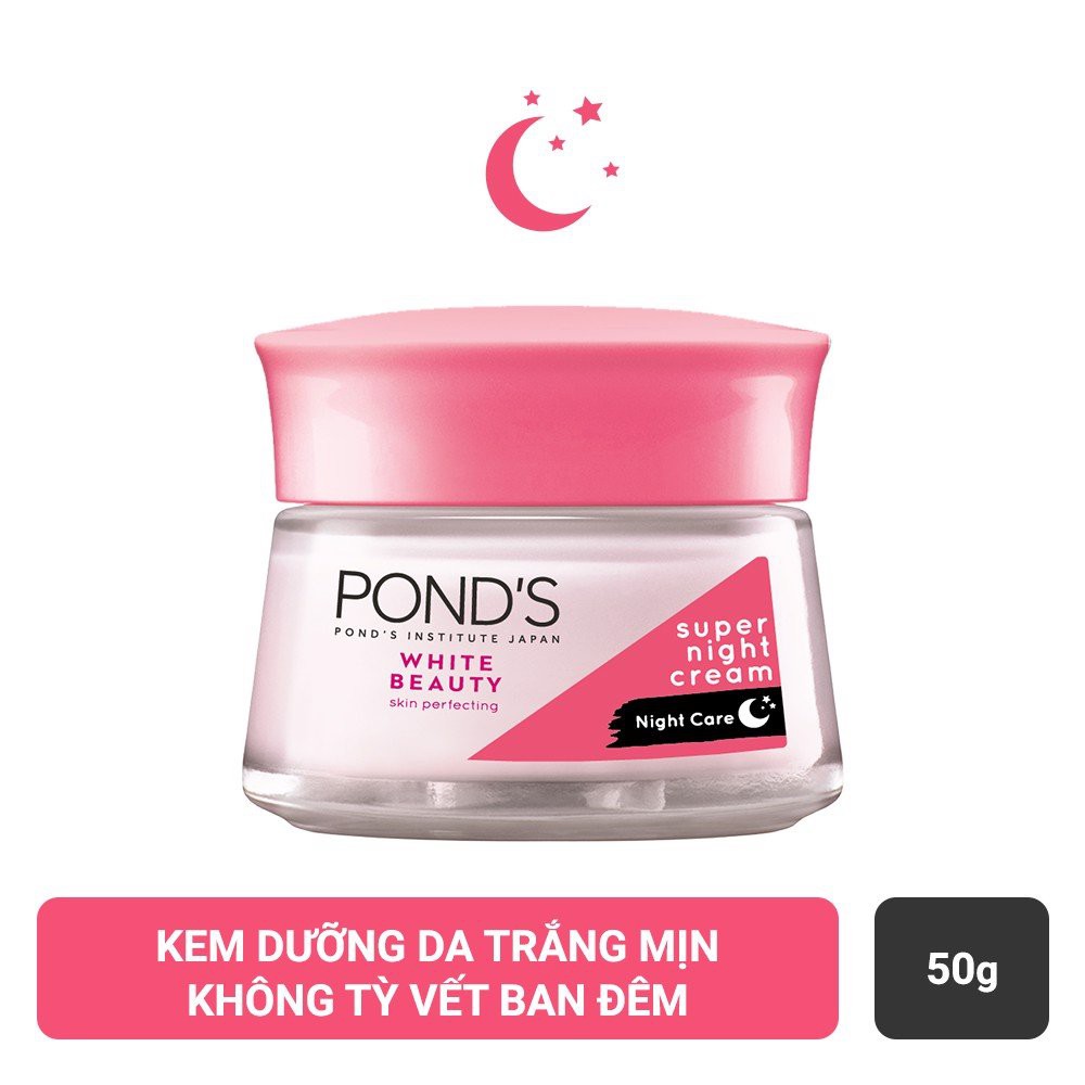 Kem Pond Ban Đêm Dưỡng Da Trắng Mịn Không Tì Vết -  Pond's White Beauty Night Cream 50g