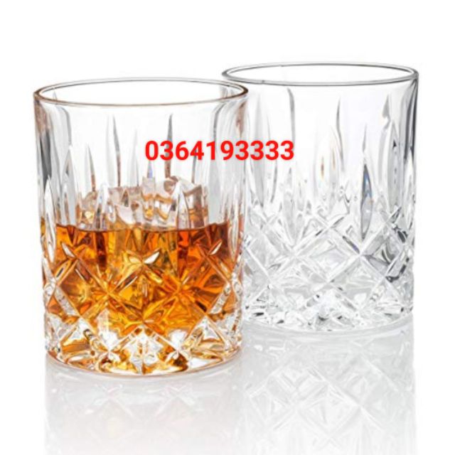 Cốc Thủy Tinh Uống Rượu Đáy Kim Cương 220ml 6 cái