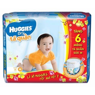 Tã quần Huggies M74 bao bì Tết