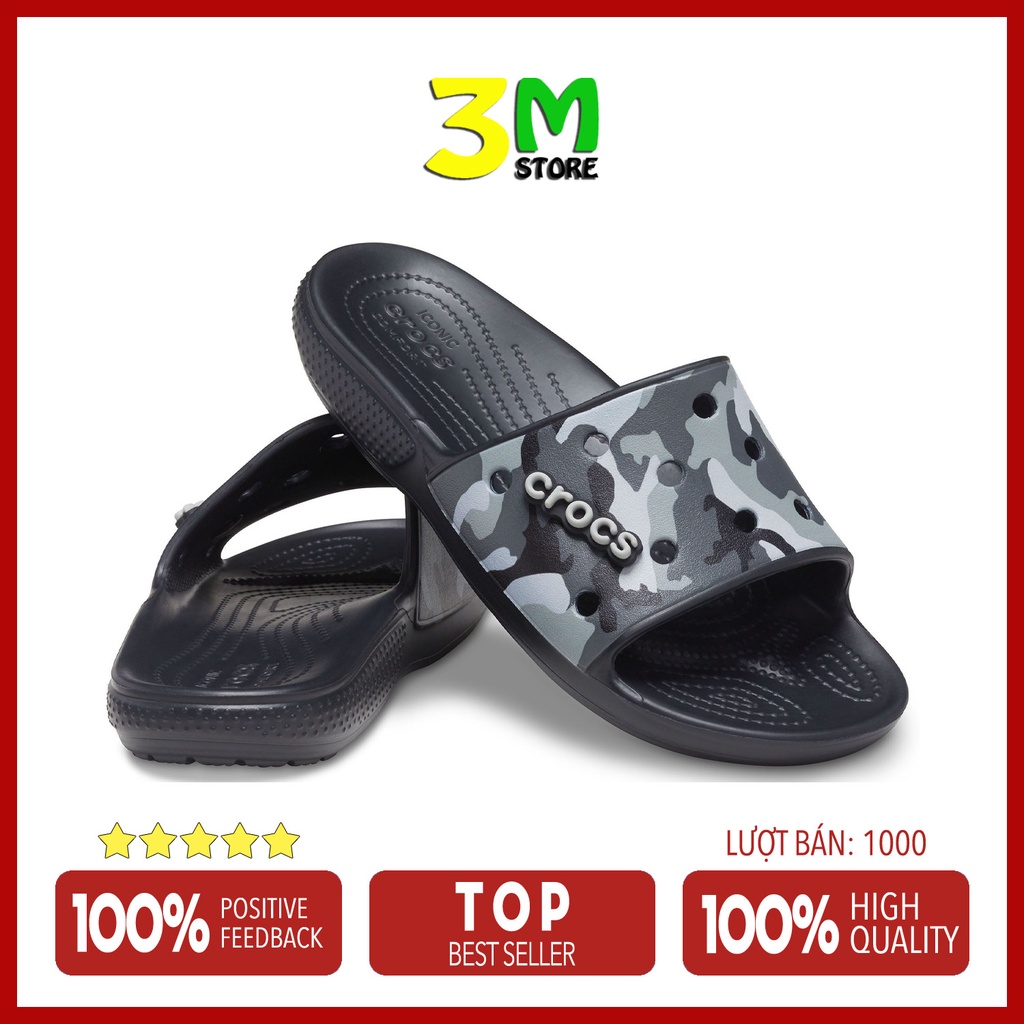 Dép Quai Ngang, Dép Lê Cross Slide Classic camo họa tiết Unisex Êm, Bền, Đẹp Nhiều Màu