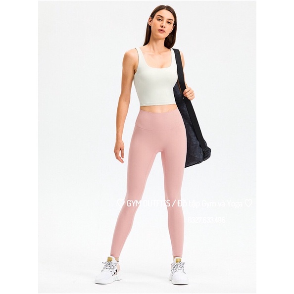 Áo Lót Thể Thao Lululemon Fold Tight Crop Tank 2022- Áo Tập Gym Cao Cấp Có Miếng Lót Nâng Ngực