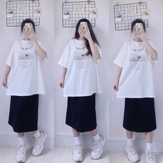 Chân Váy Thun Trơn Xẻ Sau Dáng Basic Freesize