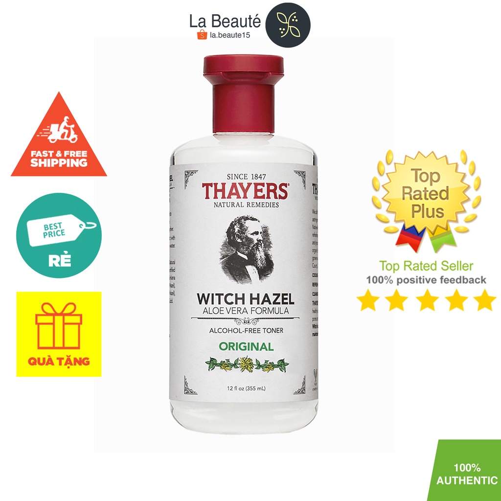 Nước Cân Bằng Da Không Cồn Phiên Bản Gốc - Thayers Witch Hazel Alcohol-Free Toner Original 355ml