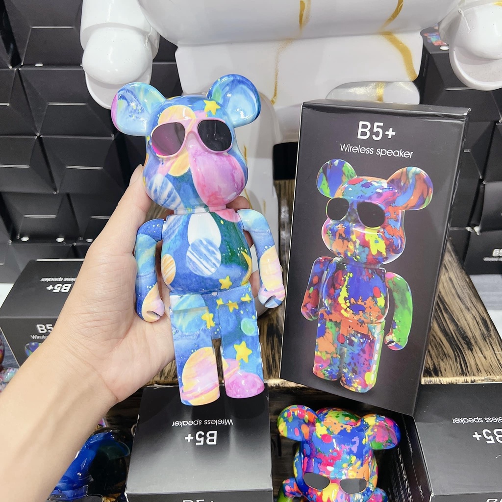 Loa bearbrick B5+ nghe nhạc cực hay, Loa bluetooth mini Gấu Bearbrick kết nỗi blutooth 5.1 pin 2400mAh sử dụng 6-8 tiếng