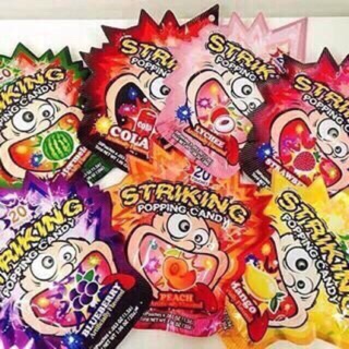 COMBO 3 GÓI KẸO NỔ STRIKING POPPING CANDY ĐỦ MÙI