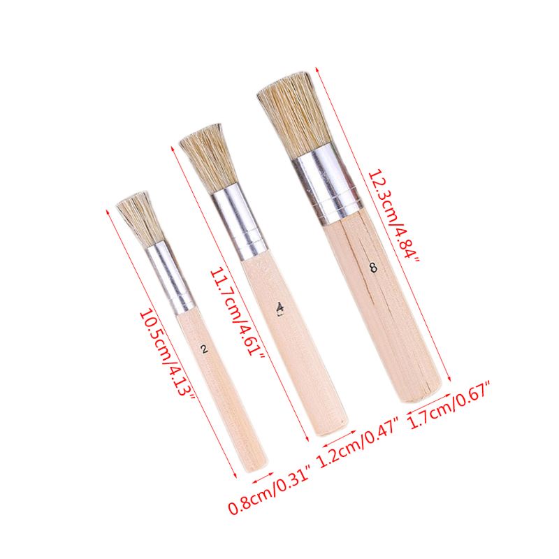 ✿ Set 3 Cọ Vẽ Màu Nước Bằng Acrylic