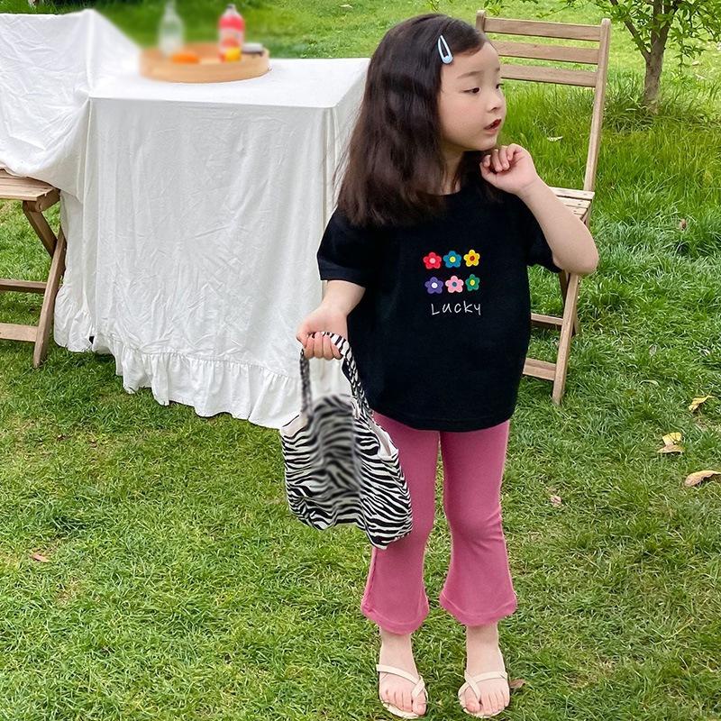 Quần dài ống loe màu trơn kiểu dáng thời trang dành cho bé gái