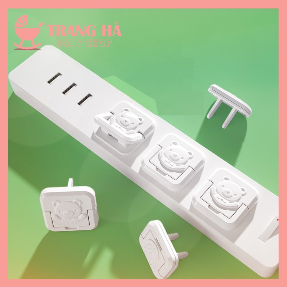 Bịt Ổ Điện Cao Cấp Giữ An Toàn Cho Bé Có Quai Cầm Tháo Dễ Dàng