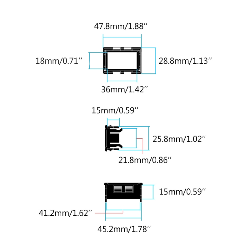 ☀SUPB☀ 0.28 inch Digital DC 4 Bit DC 100V 10A Voltmeter Ammeter Voltage Current Meter