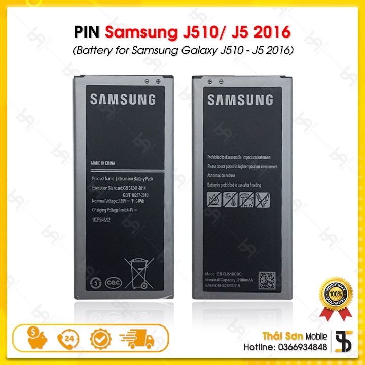 Pin Samsung J5 2016 / J510 Dung Lượng Cao - Pin Điện Thoại Samsung Galaxy Zin Bóc Máy