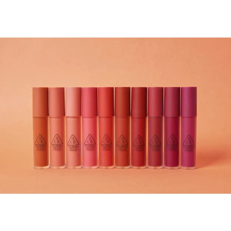 Son kem 3CE Soft Lip Lacquer cây lùn thân trong