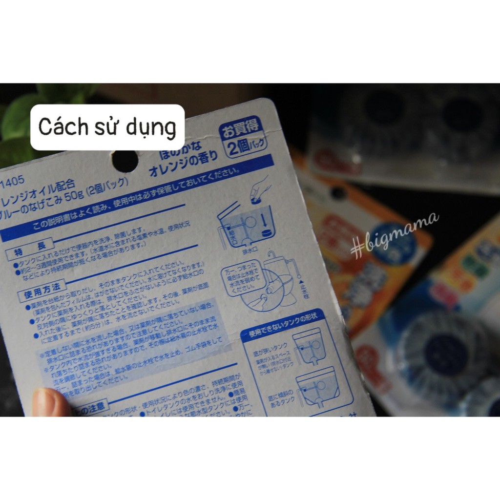 Set 2 viên thả bồn cầu hương cam và lavender Nhật Bản