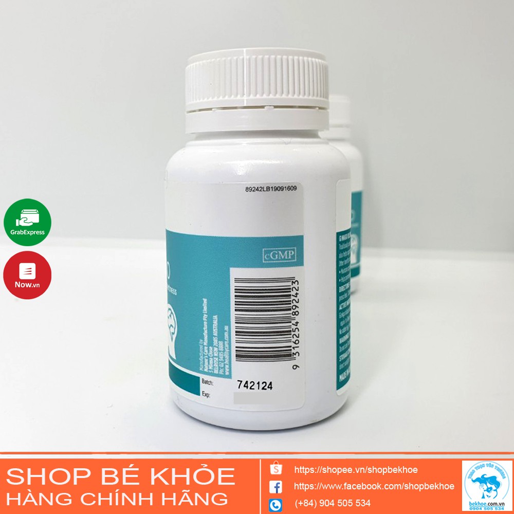 Bổ não Ginkgo biloba 2000mg Healthy Care 100v - Úc