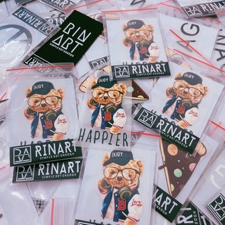 Decal Logo Sticker Patch in áo ủi trực tiếp lên vải hình gấu teddy bear - Rinart.vn