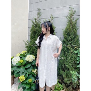 Váy sơ mi tay lật