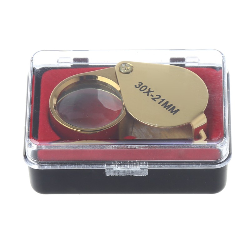 Kính lúp soi kim cương kích thước 30X 21mm có hộp đựng