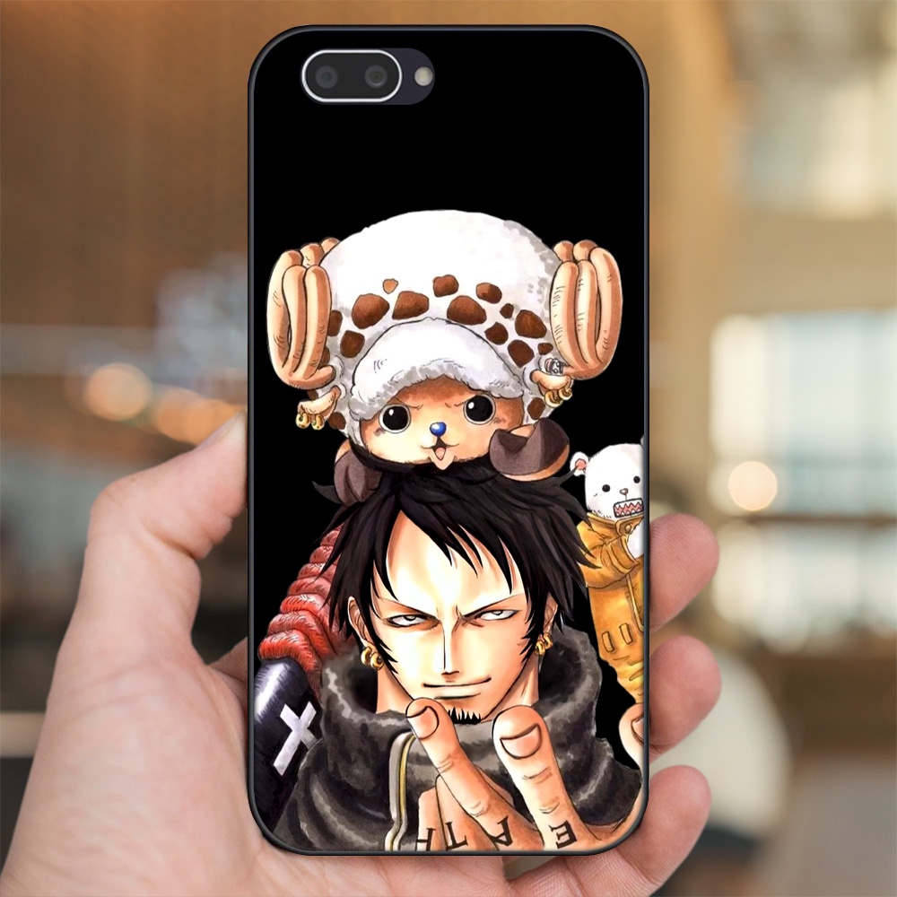 Ốp lưng Oppo A3S viền đen in hình Law One Piece