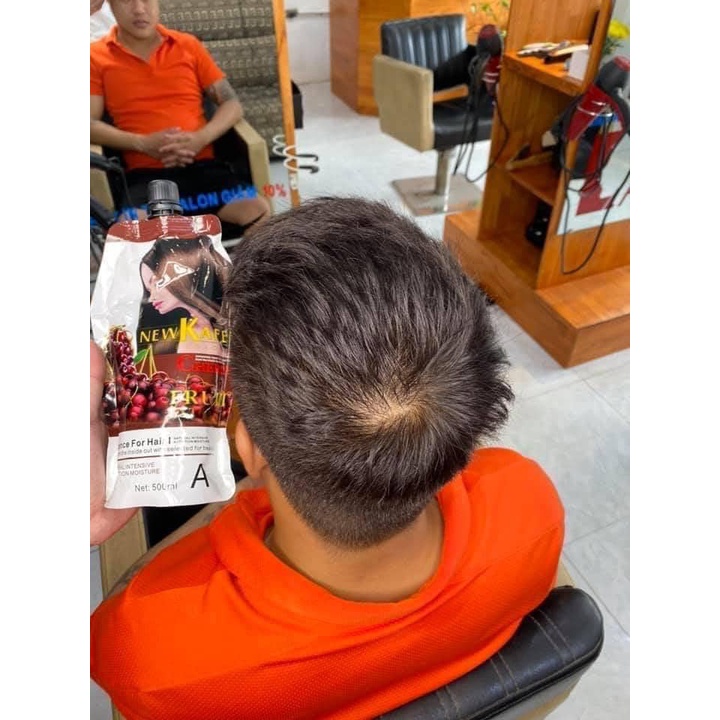 Nhuộm đen New Kafen cao cấp phủ bạc 100% không dính da đầu 500ML*2 -