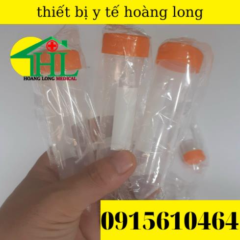 Com Bo 10 Ống Falcon 50ml - Ống Ly Tâm 50ml Nắp Vặn, Đáy Nhọn Tiệt Trùng Từng Cái