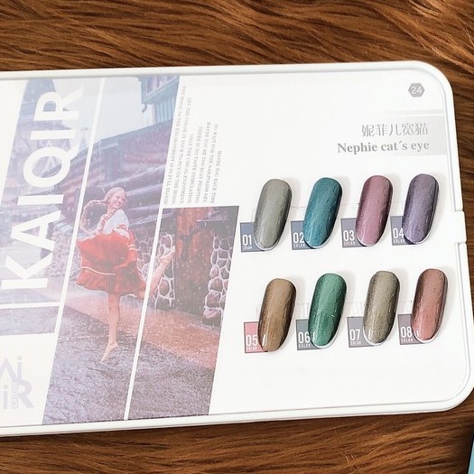 Sơn gel Kaiqir 24 Nephie Cat's Eye 8 màu/set