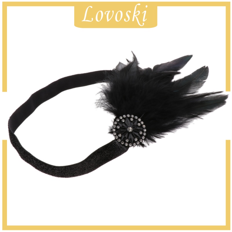 Băng Đô Lông Vũ Đính Đá Phong Cách Thập Niên 1920