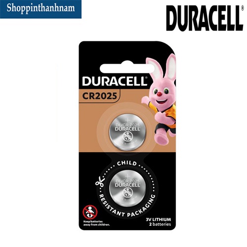 Pin CR2025 Duracell cao cấp vỉ 2 viên chính hãng