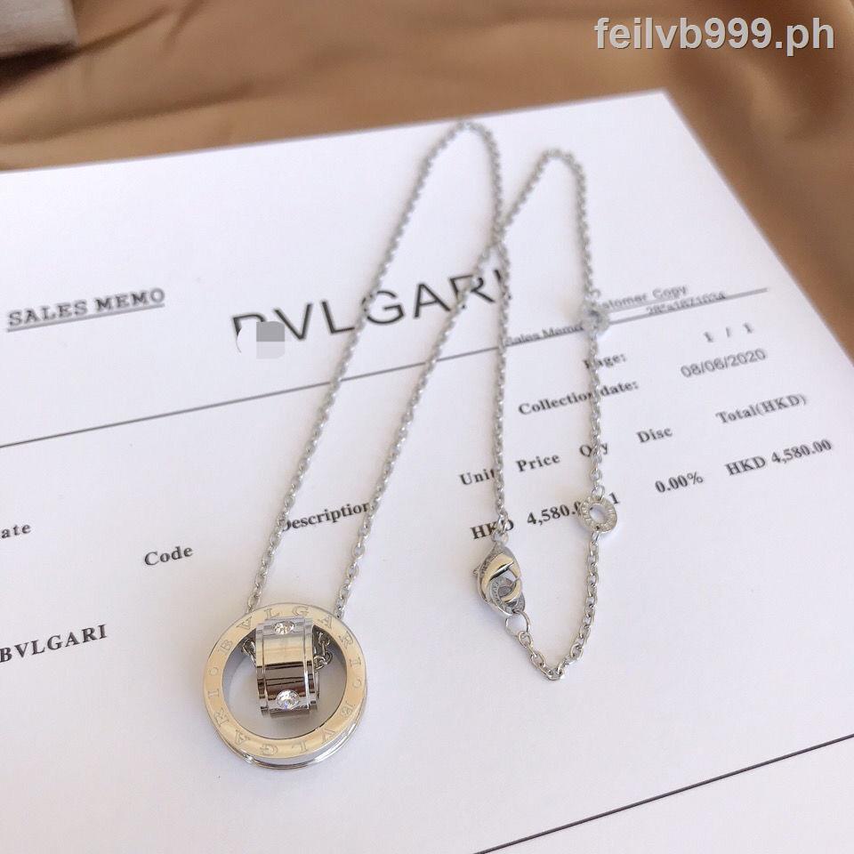 BVLGARI Vòng cổ Chuỗi Hạt Đôi Đa Năng Thời Trang Cho Nam Nữ