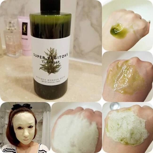 Sữa Rửa Mặt Rau Củ Sủi Bọt Thải Độc Wonderbath Super Vegitoks Cleanser 300ml Hàn Quốc