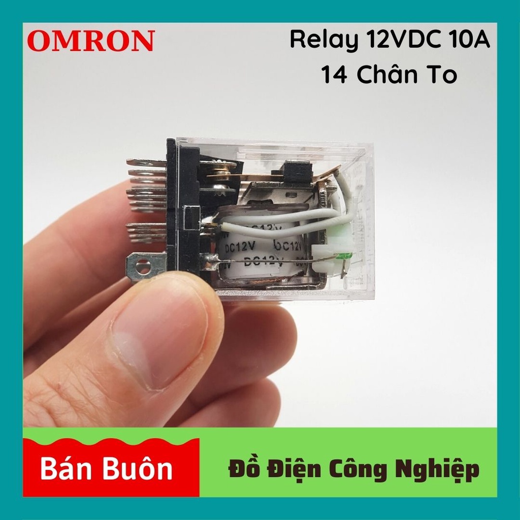 Relay omron 12v 14 chân, rơ le trung gian 12v