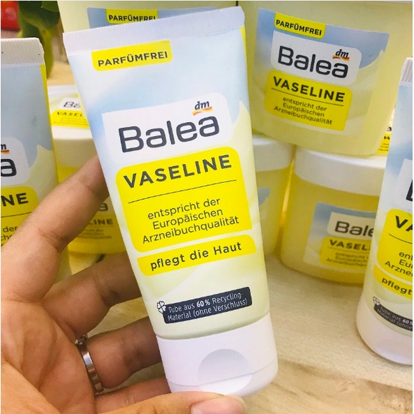 Kem dưỡng ẩm Balea Vaseline Đức 125ml, sáp chống nẻ da mặt & body mềm mịn - Gemizy Shop