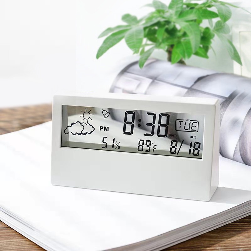 ĐỒNG HỒ BÁO THỨC LCD TRONG SUỐT TRANG TRÍ SIÊU ĐẸP