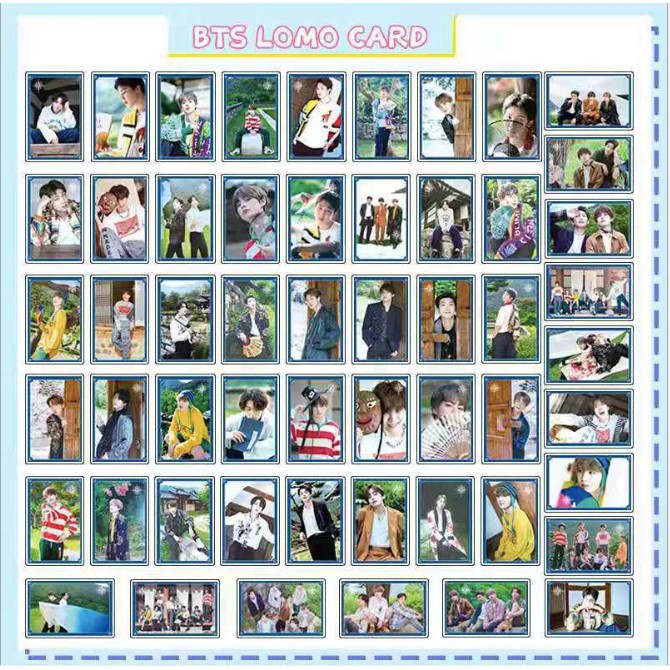 54 Lomo ảnh Bangtan chibi pop up 2019