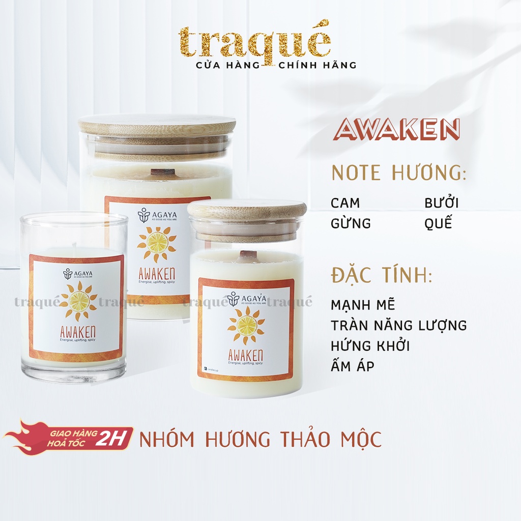 Nến thơm Candle Cup/Agaya - Hương Thảo Mộc AWAKEN